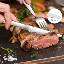 Itopfox 60 Piece Silverware Set For 12, Stainless Steel Flatware Set Includes Spoons Knives Mirror Polished Cutlery For Home Kitchen Restaurant Hotel -Kitchen Chef GUEST 927ab20d 87bc 4bee 9df4 d4ec0658cac9