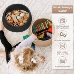 Itopfox Woven Jute Storage Basket For Home Decor, Round Wicker Basket For Toys, Towels, Bedroom, Kids Room, And Plant Display -Kitchen Chef GUEST 93745fed 36db 47ca 9ae8 5c0e1b53488f