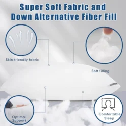 Itopfox Luxury Hotel Pillows For Sleeping 2 Pack, Down Alternative Filling, Pillows For Back, Stomach And Side Sleepers, Soft And Breathable -Kitchen Chef GUEST 95362081 e0e1 4e99 accd c91f91140794