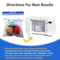 Itopfox 12 Pcs Reusable Microwave Steamer Cooking Bags For Vegetables Potatoes Meat, Perfect For Healthy Steam Cooking, Preserves Nutrients -Kitchen Chef GUEST 960a75f3 8811 427c 8e21 90f6de235d0a