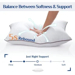 Itopfox Soft And Supportive Queen Size Pillows Set Of 2 With Down Alternative Filling For Side And Back Sleepers, Hotel Collection 12 Itopfox Soft And Supportive Queen Size Pillows Set Of 2 With Down Alternative Filling For Side And Back Sleepers, Hotel Collection -Kitchen Chef GUEST 96ec2386 51ba 4e02 a739 bed8dc466e20