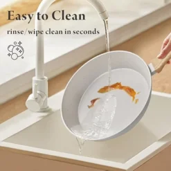 Itopfox 24 Pcs Non Stick Ceramic Cookware Set, Healthy Non Toxic Kitchen Cookware With Large Capacity, Induction Compatible, PFAS Free, Cream White -Kitchen Chef GUEST 97758683 c882 4de4 8d27 4cf7f21b41e9