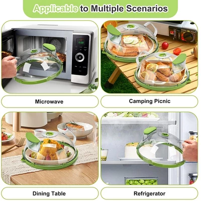 Itopfox Microwave Splatter Cover With Steamer, Clear Lid For Food, Kitchen Accessories For Microwave Oven, Green 8 Itopfox Microwave Splatter Cover With Steamer, Clear Lid For Food, Kitchen Accessories For Microwave Oven, Green - Image 6