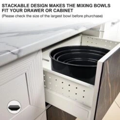 Itopfox 5-Piece Plastic Mixing Bowls With Lids Set, Nesting Bowls For Mixing, Baking, Prepping, Cooking And Serving Food, Dishwasher & Microwave Safe -Kitchen Chef GUEST 97ec93ef c752 4418 9245 604fb76f4441