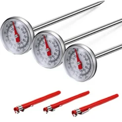 Itopfox 3-Pack Instant Read Dial Thermometer With Calibration Sleeves For Coffee, Chocolate, Milk Foam, And Beverages -Kitchen Chef GUEST 97ff7255 a678 49b6 85c6 8179a0f573b0