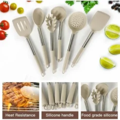 Itopfox 33-Piece Silicone Cooking Utensil Set With Stainless Steel Handles - Non-Stick Kitchen Tools Including Turner Ladle Whisk, Spatula, And More -Kitchen Chef GUEST 98683fef 10df 4b6d 89ca b3bee8b65bc4