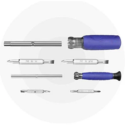 Itopfox 6-in-1 & 4-in-1 Screwdriver Set With Comfort Grip, 2PCS Portable Screwdrivers, 8 Basic & Precision Bits, 2 Nut Driver Sizes 3 Itopfox 6-in-1 & 4-in-1 Screwdriver Set With Comfort Grip, 2PCS Portable Screwdrivers, 8 Basic & Precision Bits, 2 Nut Driver Sizes - Image 2