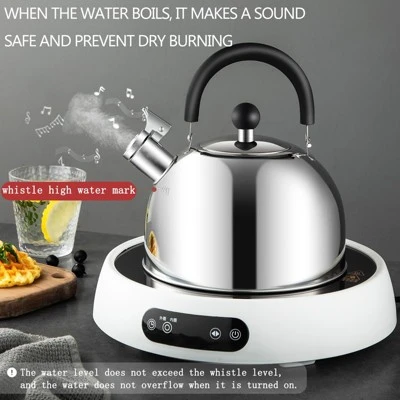 Itopfox 304 Stainless Steel Whistling Tea Kettle, 3 Quart Capacity, Suitable For Induction & Gas Stove Tops, Fast Boiling 4 Itopfox 304 Stainless Steel Whistling Tea Kettle, 3 Quart Capacity, Suitable For Induction & Gas Stove Tops, Fast Boiling - Image 2