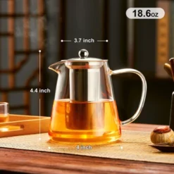 Itopfox Glass Teapot Stovetop Safe, Borosilicate Clear Tea Kettle With Removable Stainless Steel Infuser, Ideal For Loose Leaf And Blooming Tea -Kitchen Chef GUEST 99548131 5745 4d35 abdc 87eb52afd2cb