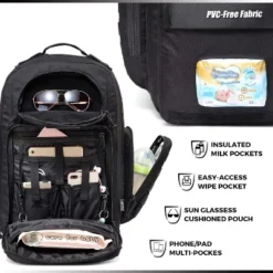 Itopfox Large Diaper Backpack For Men With Changing Mat, Insulated Pockets, Wipe Pocket, Stroller Straps, Black -Kitchen Chef GUEST 99db92c3 476c 4048 be98 2e3de9444ab6