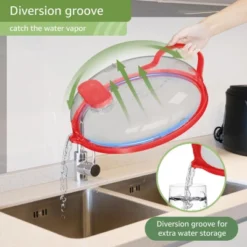 Itopfox Microwave Splatter Cover With Built-in Steamer - Steam Guard For Even Heating, Prevents Splashes, Durable Handle, Keeps Food Moist & Fresh -Kitchen Chef GUEST 9aa57d96 d83d 49f2 951f a447e23d8912