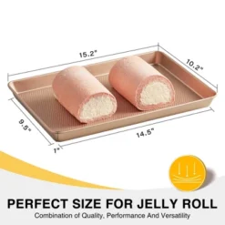 Itopfox Jelly Roll Pan With Diamond Texture Surface, Commercial Cookie Sheets For Baking, Nonstick Cooking Tray For Oven -Kitchen Chef GUEST 9ac46af9 c02e 43ad 9c69 e2486b7dc3f4