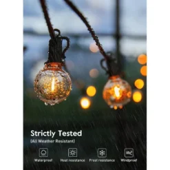 Itopfox Outdoor LED String Lights With 13 Plastic Edison Bulbs, Plug-in, Waterproof Connectable Hanging Light For Backyard Porch Balcony Party Decor -Kitchen Chef GUEST 9bcbed96 c234 4de0 bcad 947b936d343f