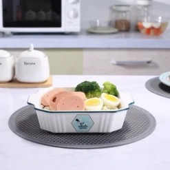 Itopfox Silicone Microwave Mat Set Of 2, Heat Resistant Multifunctional Splatter Guard, Trivet, Hot Pad, Pot Holder For Kitchen Use -Kitchen Chef GUEST 9c1f3530 6503 4822 8a8b ed26a2c3a6c6