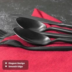 Itopfox 45-Piece Forged Stainless Steel Flatware Set With Utensil-Serving Set, Silverware For 8, Matte Satin Finish, Dishwasher Safe -Kitchen Chef GUEST 9d109c0f 6e90 490f b9a3 6472ecd6d5f4