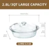 Itopfox 3Qt Glass Casserole Dish With Lid, Ribbed Oval Baking Dish For Oven & Microwave, Clear Lead-Free Covered Cookware, Deep Food Container -Kitchen Chef GUEST 9e585698 afa2 4faa 886b 98af6da4db4b