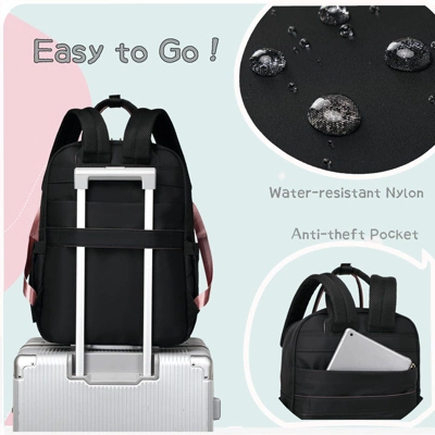 Itopfox Large Diaper Backpack With 18 Pockets, Water-Resistant Nylon, Insulated Bottle Holders, Stroller Straps (Black) 3 Itopfox Large Diaper Backpack With 18 Pockets, Water-Resistant Nylon, Insulated Bottle Holders, Stroller Straps (Black)