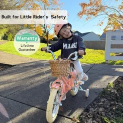 Itopfox Retro Cruiser Girls Bike For Children Ages 3-5 Years Old, Kids Bicycle With Wicker Basket & Training Wheels, Peach -Kitchen Chef GUEST 9fd78cfd d188 4ec8 87f5 329502c88f85