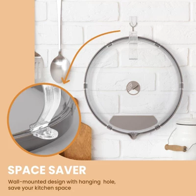 Itopfox Microwave Splatter Cover With Water Steamer, Integrated Handle, Plate Cover, Splatter Guard, Cookware Lid, House Essentials For Gift 7 Itopfox Microwave Splatter Cover With Water Steamer, Integrated Handle, Plate Cover, Splatter Guard, Cookware Lid, House Essentials For Gift - Image 5