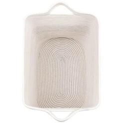 Itopfox Fabric Cotton Rope Storage Basket With Handles, Decorative Woven Basket For Living Room, Closet Organizer For Blankets, Toys, Laundry -Kitchen Chef GUEST a229a775 84c1 439e 82c4 8780def70eee