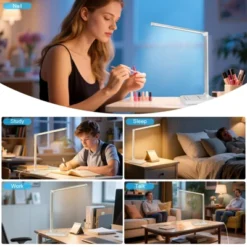 Itopfox White LED Desk Lamp With USB Charging Port, 5 Lighting Modes, Touch Control, 30/60 Minute Timer, Dimmable For Reading, Studying, Working -Kitchen Chef GUEST a27f826f 1562 4a94 8dca 30f0705ccc6e