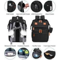Itopfox Large Capacity Diaper Backpack With Detachable Changing Station, Baby Essentials Organizer For Boys & Girls, Black -Kitchen Chef GUEST a33270e2 3241 4d40 8dd1 59896c3b3354