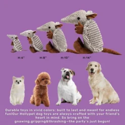 Itopfox Plush Dog Squeaky Toy Stuffed Armadillo Animal Pet Puppy Chew Toys For Small Medium Large All Breed Sizes Dogs, Gray -Kitchen Chef GUEST a3463146 077c 4923 905f 2cc59fa1ecce