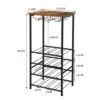 Itopfox Rustic Wine Rack Freestanding Floor, Wine Holder Stand With Storage Shelf For 16 Bottles, Kitchen Dining Room Office Bar Decor -Kitchen Chef GUEST a384ea74 a683 43a3 8cd4 6bff8c14cac6