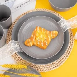Itopfox 48-Piece Grey Wheat Straw Dinnerware Set Unbreakable Plates, Bowls, And Cups For 12, Dishwasher Safe, Perfect For Camping, BBQs & Gatherings -Kitchen Chef GUEST a3d2c4a4 5dc9 4dd3 af3a a9ca5f50fd76