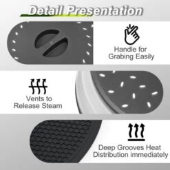 Itopfox 4 In 1 Vented Collapsible Microwave Splatter Cover & Mat, Kitchen Dish Bowl Plate Lid For Food, Dishwasher-Safe, BPA-Free Silicone & Plastic -Kitchen Chef GUEST a47c437f 09cc 4dbd a014 e4a7b0c8dccb 1