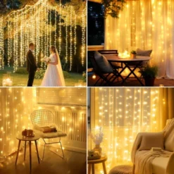 Itopfox 300 LED Curtain String Lights With Remote, 8 Modes, Connectable Waterproof Fairy Lights For Bedroom, Wedding, Outdoor, Christmas Party, White -Kitchen Chef GUEST a4da09d9 2196 4c7e 9b17 1d575639984e