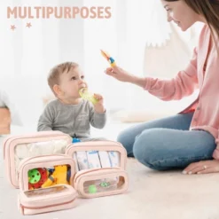 Itopfox 5-Piece Clear Waterproof Travel Organizer Set, TSA Approved Toiletry & Makeup Bags For Women & Kids, Multi-Size Design -Kitchen Chef GUEST a51effa2 602b 4419 9439 77c2d0ac9ebe