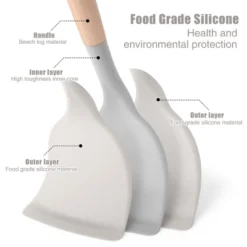 Itopfox 24 Pcs Kitchen Cooking Utensils Set, Heat Resistant Non-Stick Silicone Kitchen Utensil Set With Wooden Handles And Holder, Kitchen Gadgets -Kitchen Chef GUEST a640f4f7 da6b 4c1e 8d12 352a648b69c6