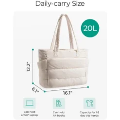 Itopfox Lightweight Puffy Tote Bag With Compartments, Quilted Shoulder Handbag For Women, Travel, Work, Gym, Beach -Kitchen Chef GUEST a657d044 2801 4fd0 bf76 465214742eba