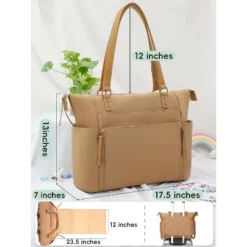 Itopfox Neoprene Diaper Bag Tote With Changing Station, 14 Pockets Large Capacity Travel Baby Bag, Convertible Diaper Tote, Brown -Kitchen Chef GUEST a68d42ee fbb3 486f 9a56 3e9ffee8f988