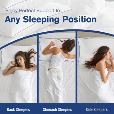 Itopfox Standard Size Bed Pillows For Sleeping 4 Pack, Luxury Hotel Pillows, Comfortable And Supportive, Machine Washable For Stomach, Back 8 Itopfox Standard Size Bed Pillows For Sleeping 4 Pack, Luxury Hotel Pillows, Comfortable And Supportive, Machine Washable For Stomach, Back - Image 6