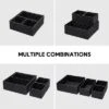 Itopfox Woven Storage Baskets For Organizing, Small Black Cube Bin Container Tote Organizer Divider For Drawer, Closet, Shelf, Dresser, Set Of 4 -Kitchen Chef GUEST a8bc5993 4804 4007 91fb e85b346c2bd2
