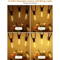 Itopfox 120FT Outdoor String Lights, Waterproof Patio Lights With 64 Hanging ST38 Bulbs, 2700k Shatterproof For Backyard Gazebo Porch Garden Decor -Kitchen Chef GUEST a94cf7f7 4b70 458a b953 65e62d25225a