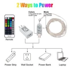 Itopfox Color Changing Fairy String Lights With Remote And Timer, 100 LED USB Silver Wire Starry Fairy Light For Bedroom Party Indoor Decoration -Kitchen Chef GUEST a9cef1a4 785e 446b bf31 03dddc80e1eb