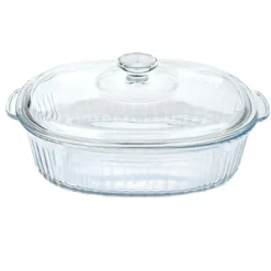 Itopfox 2.8L Glass Casserole Baking Dish With Lid, Large Oval Dish For Oven, Freezer & Microwave, Clear Container -Kitchen Chef GUEST aa17a786 b2f2 44ce 9153 7e1b85838247