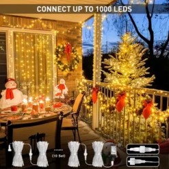 Itopfox Connectable Warm White String Lights For Indoor Bedroom 8 Modes Christmas Fairy Light Plug In Classroom 100 LED Twinkle Lights For Tree Decor -Kitchen Chef GUEST aa3e8547 3605 4fee 93f6 496958e1e343