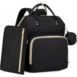 Itopfox Large Waterproof Diaper Backpack With Changing Pad, Pacifier Case, 16 Pockets, Insulated Bottle Holders, Stroller Straps, Black -Kitchen Chef GUEST aae03ea6 7e52 48b1 8904 916fbb6c71e6
