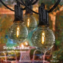 Itopfox Outdoor String Lights - Waterproof LED Globe Patio Lights 30 Ft With Shatterproof Bulbs Connectable Hanging Light For Backyard, Bistro, Porch -Kitchen Chef GUEST ab83c55b c99e 43a4 b076 e3bc8e313e6d