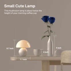Itopfox Mushroom Table Lamp For Bedroom, Desk Bedside Small Lamp For Living Room, Cute Mini Modern Mid Century Night Stand Decor, Unique Aesthetic -Kitchen Chef GUEST af7bc172 7bc4 48b8 a5be afda4689bf69