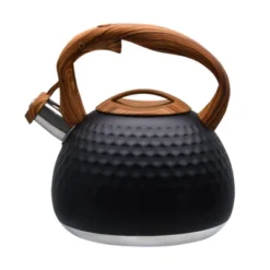 Itopfox Tea Kettle For Stove Top Loud Whistling Kettle For Boiling Water Coffee Or Milk Heavy Stainless Steel With Wood Pattern Handle Unique Button -Kitchen Chef GUEST afd6175b 250a 45cb 821d d816e2299e1e