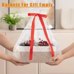 Itopfox 4 Pack Woven Storage Baskets, Small Decorative Bins For Shelves Organizer Baskets For Home, Office, Baby Room, Living Room, Bedroom, Bathroom -Kitchen Chef GUEST b20198b9 0c38 4716 894a a9a343b3fe3a