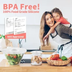 Itopfox Silicone Lids For Food Storage - BPA Free Suction Covers For Bowls, Pots, Pans, Microwave, Oven, Fridge, Dishwasher Safe, Eco-Friendly -Kitchen Chef GUEST b28e6fbc fcfb 499f a0d9 b677828ad97d
