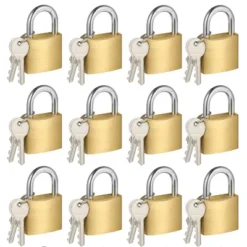 Itopfox 12-Pack Keyed Padlock, Waterproof & Rustproof Solid Brass Lock For Storage Unit, Shed, Garage & Fence Security -Kitchen Chef GUEST b4fb3f28 b6e9 4a9f ae64 729b61b170e6