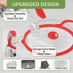 Itopfox Microwave Splatter Cover With Built-in Steamer - Steam Guard For Even Heating, Prevents Splashes, Durable Handle, Keeps Food Moist & Fresh -Kitchen Chef GUEST b53890ec 7f12 47f2 a4c3 870d6a820e54