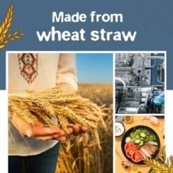 Itopfox 80-Piece Kitchen Plastic Wheat Straw Dinnerware Set, Includes Plates, Cups & Flatware, Dishwasher Safe, Unbreakable For Outdoor Use, Black -Kitchen Chef GUEST b75e20a7 547c 435d 9b40 3272c15311ba